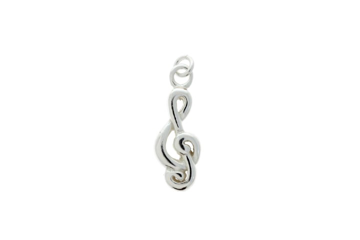 Colgante charm plata 925 simbolo musica 