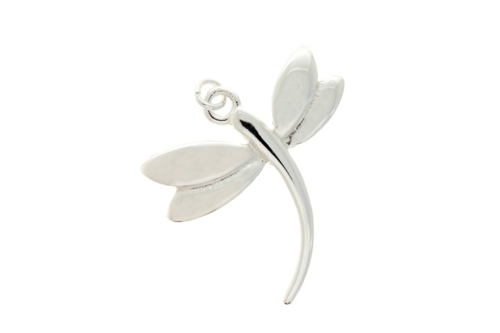 Colgante charm plata 925 libelula 