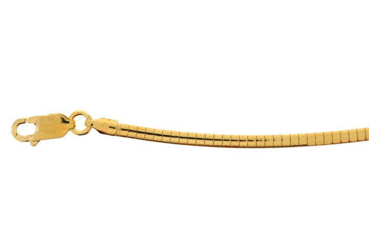 [08303C4000DO] Cadena plata 925 omega plana de 2.5mm  (40 cm, Oro)