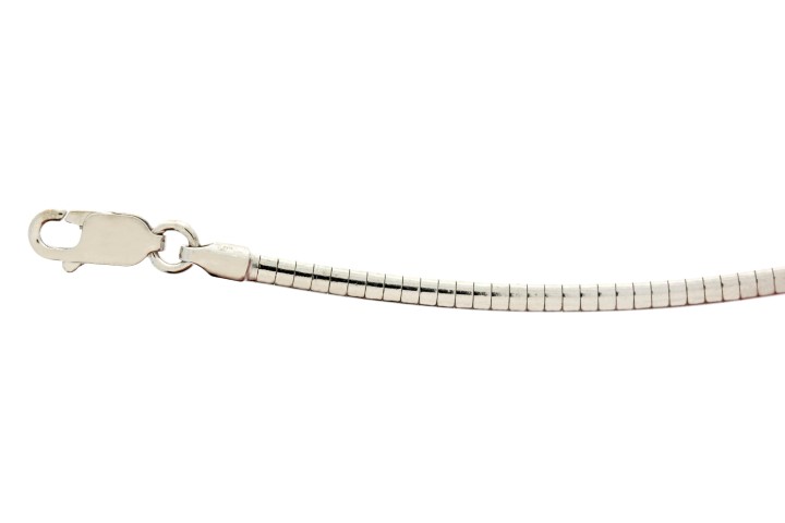 Flat omega chan 2,5mm 45cm rhodium