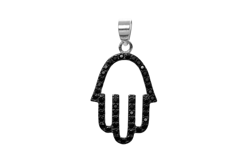 Colgante plata 925 zirconita mano fatima 