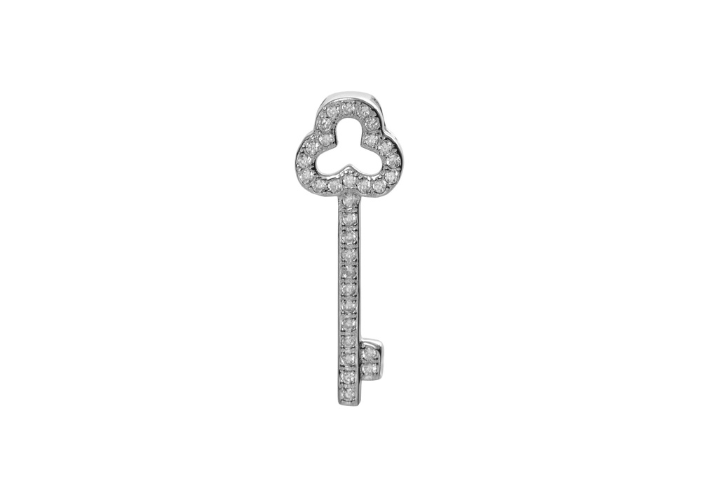 Colgante plata 925 zirconita llave 