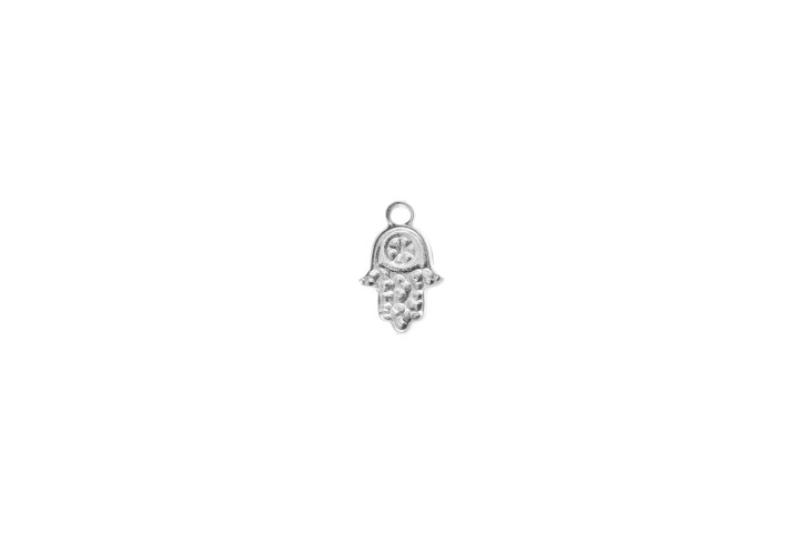 Colgante charm plata 925 mano de fatima 