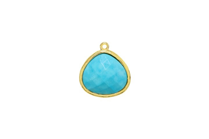 Charm silver 925 semiprecious stone