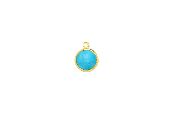 Charm silver 925 semiprecious stone