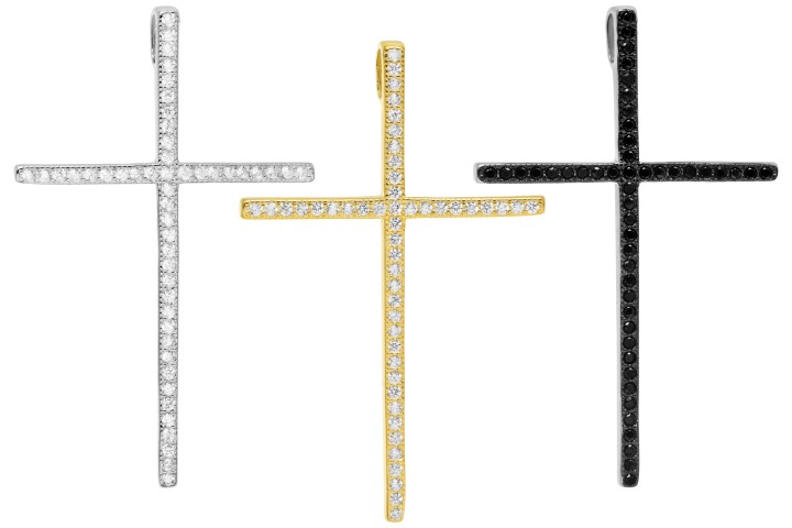 Colgante plata 925 zirconita cruz 