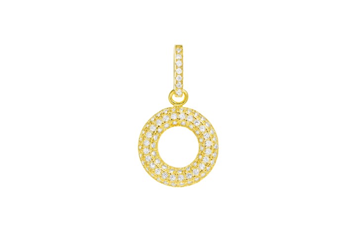 [091470002ZBL] Colgante plata 925 microsetting cz circulo  (Oro)