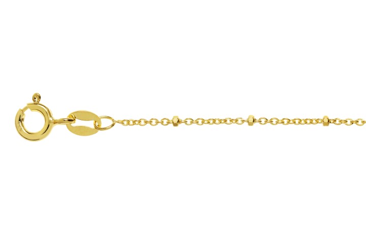 [09176C3800DO] Anchor chain 030 45cm sterling silver (38 cm + 5 cm extension, Gold plated)