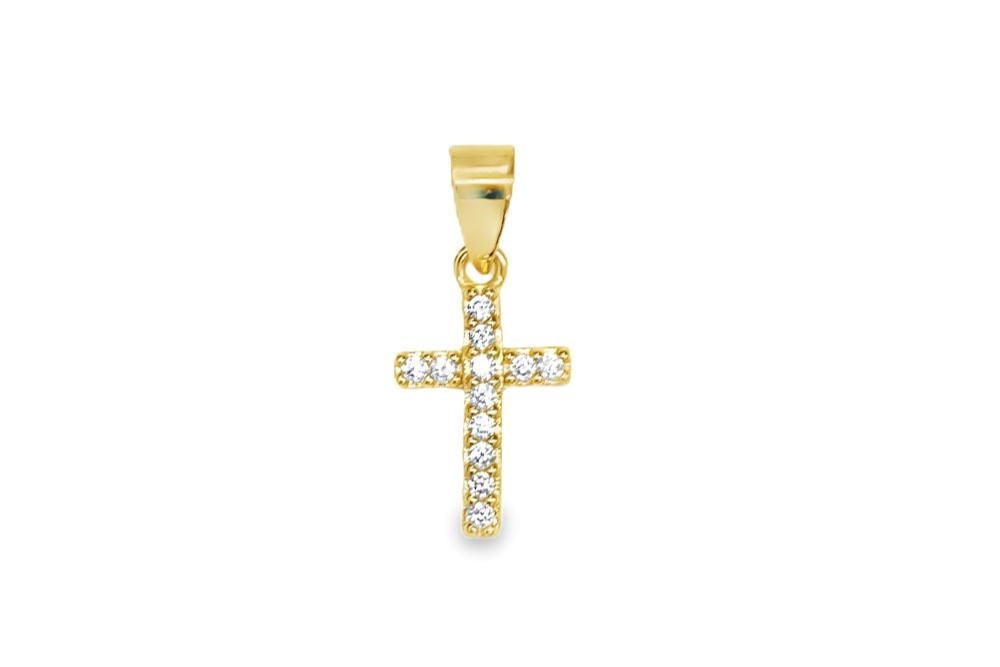 Colgante plata 925 zirconita cruz