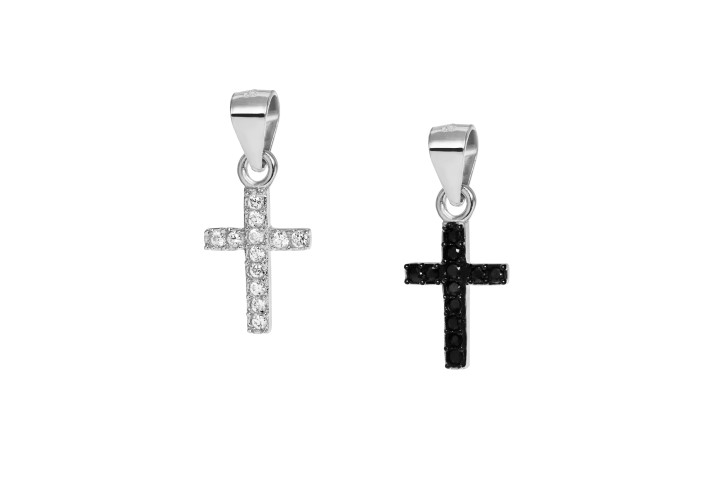 Colgante plata 925 zirconita cruz