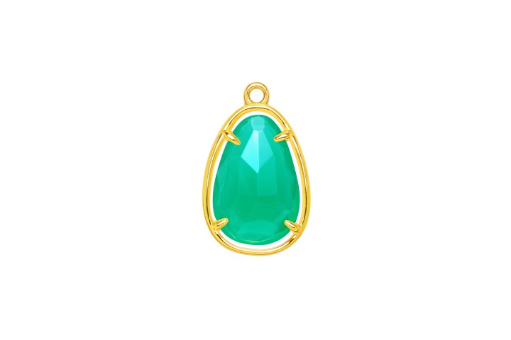 Colgante plata 925 piedra semipreciosa 4 grapas 