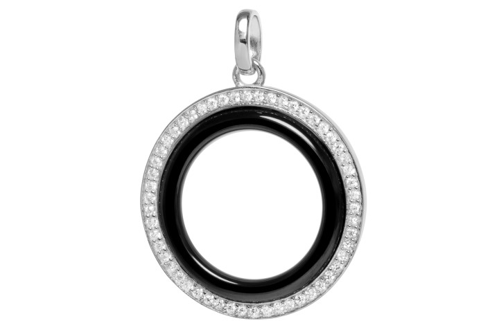 Silver 925 ceramic cz pendant