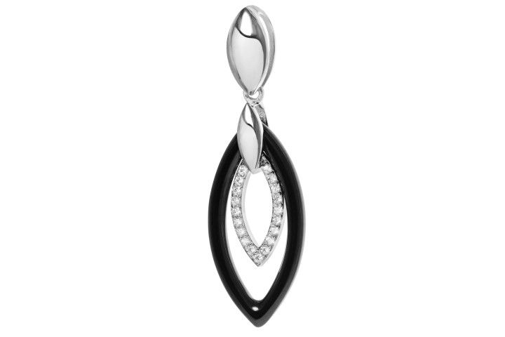 Silver 925 ceramic cz pendant