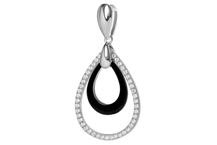 Colgante plata 925 ceramica con zirconita 