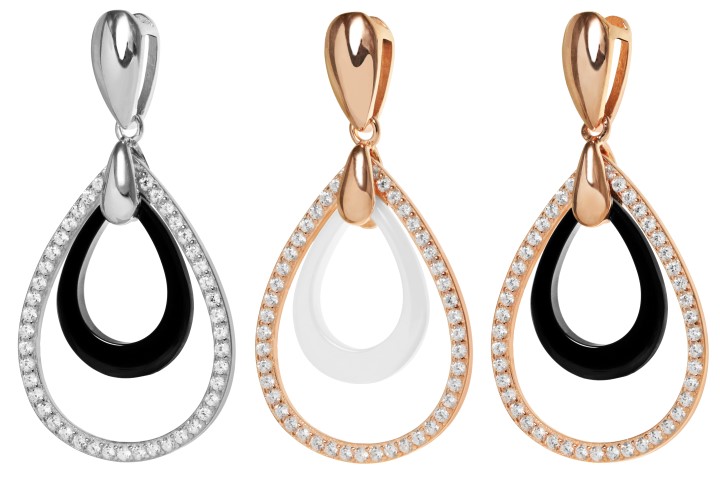 Colgante plata 925 ceramica con zirconita 
