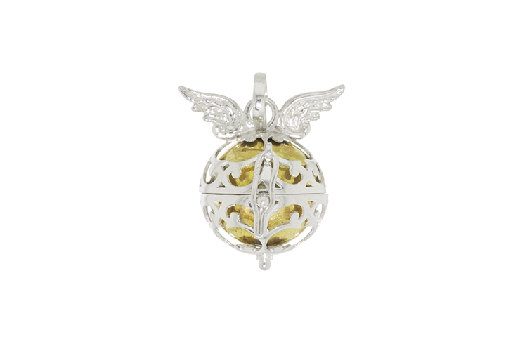 Colgante llamador de angeles plata 925 ala 