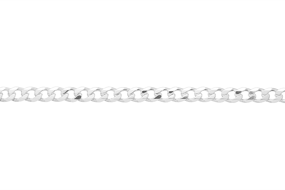 [09944C4500PL] Cadena plata 925 barbada diamantada 6 lados 100 4mm (45 cm)