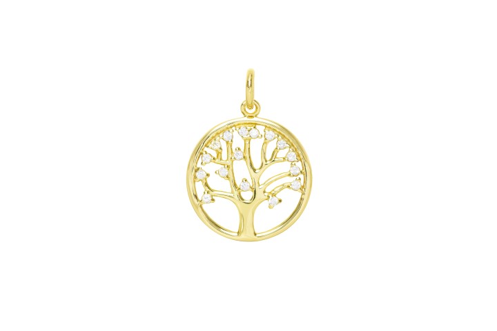 Colgante plata 925 zirconita arbol 