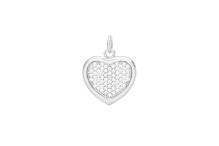 Colgante plata 925 corazon zirconita 