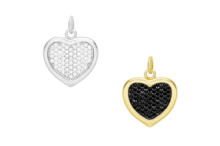 Silver 925 heart pendant cz