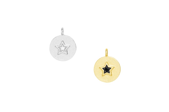 Colgante charm plata 925 estrella 
