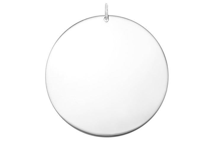 Placa plata 925 redonda con anilla abierta 