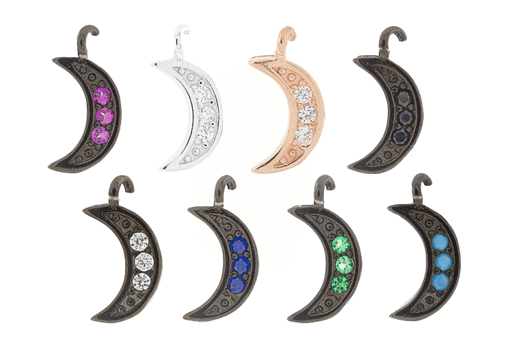 Colgante charm plata 925 luna 