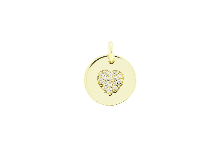 [110190002ZBL] Pendant charm silver 925 (Gold plated)