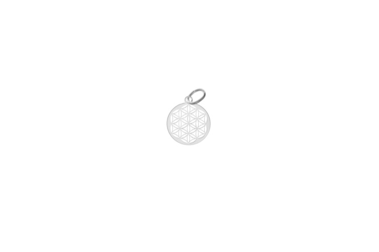 Colgante charm plata 925 flor de la vida