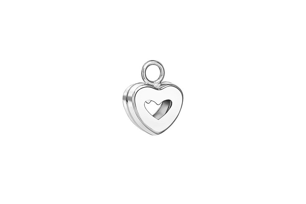 Colgante charm plata 925 corazón 