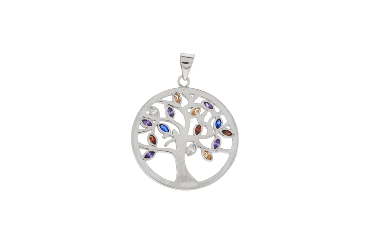 [115260002ZMC] Silver 925 pendant cz (Gold plated)