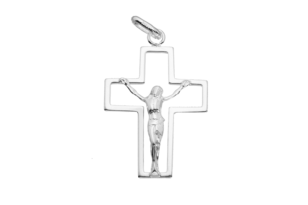 Colgante plata 925 cruz con jesucristo 