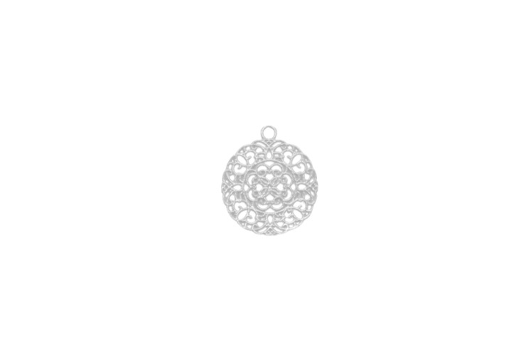 Colgante plata 925 flor de filigrana 