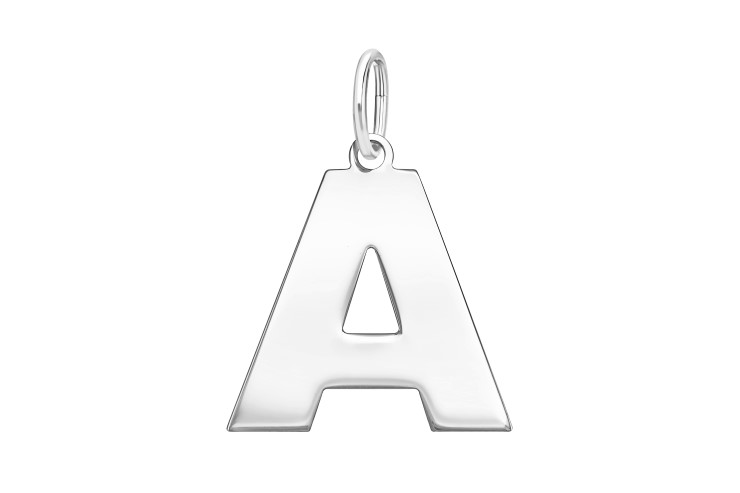 Sterling silver initial letter pendant
