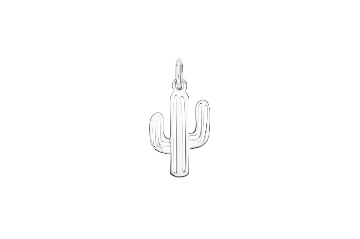 Sterling silver cactus pendant
