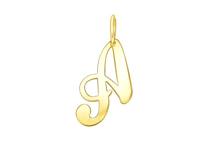 Silver 925 initial pendant
