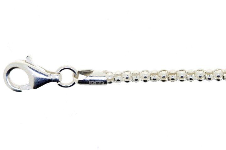 [12108C6000PL] Cadena plata 925 coreana diamantada 250 (60 cm, Plata)