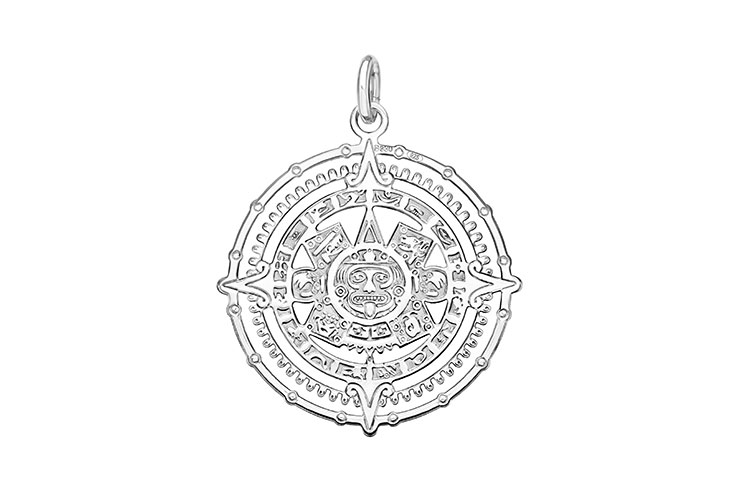 Colgante charm plata 925 sol azteca