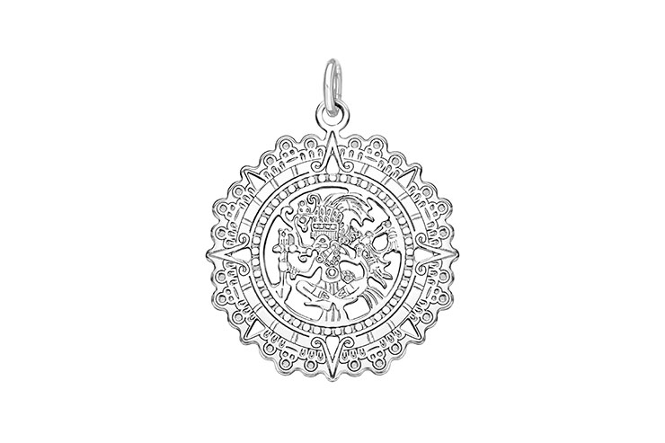 Colgante charm plata 925 guerrero azteca 
