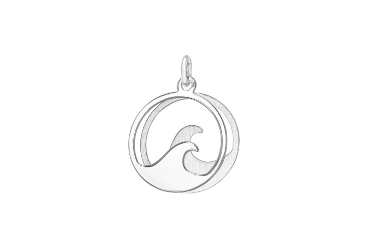 Colgante plata 925 doble ola 