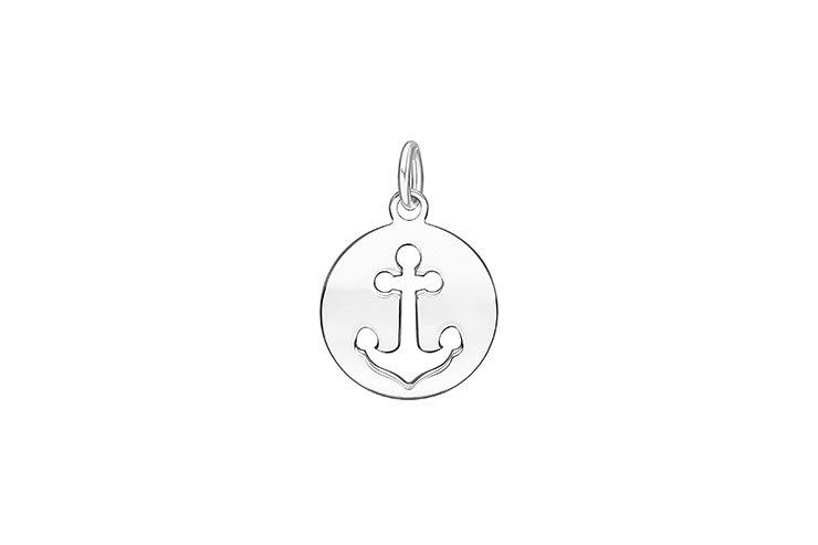Colgante charm plata 925 ancla calada 