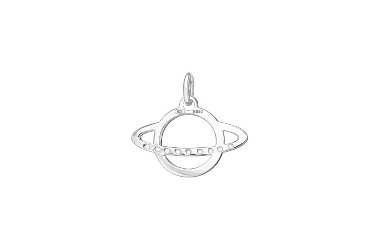 Colgante charm plata 925 saturno 