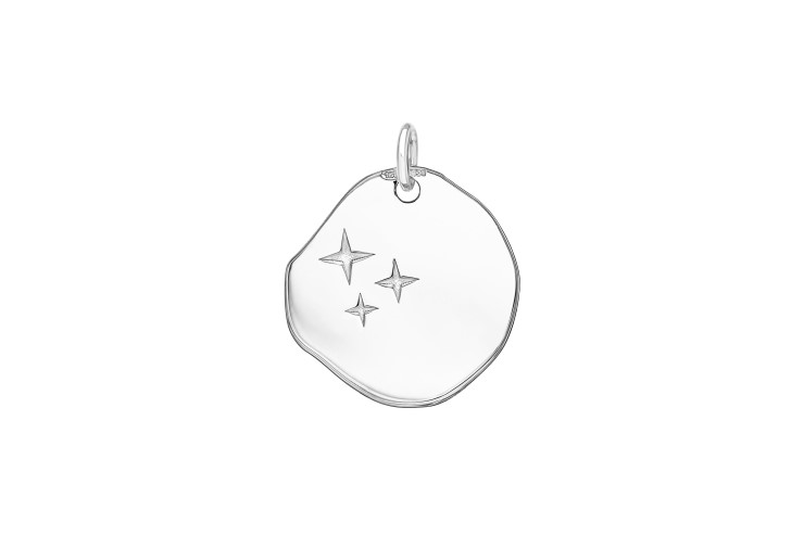 Colgante plata 925 placa irregular 