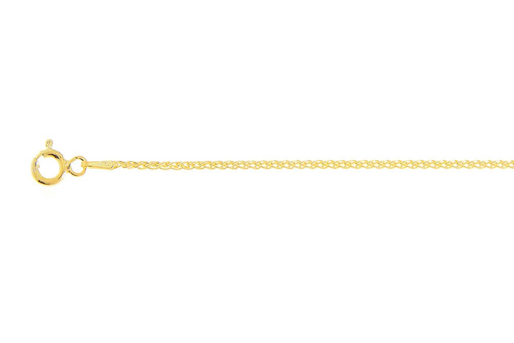 Wheat chain silver 925 035 45cm gold plated