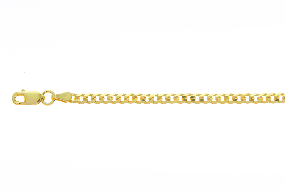 Sterling silver 3mm 6 sided diamond cut flat curb chain 080 necklace