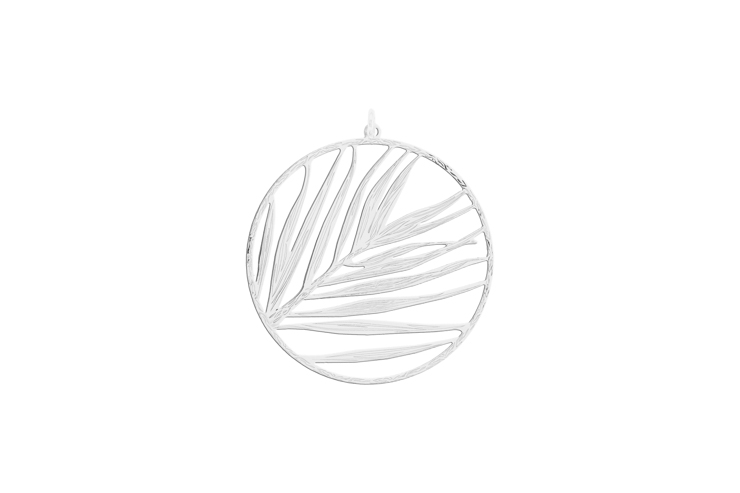 Colgante plata 925 hoja de bambú