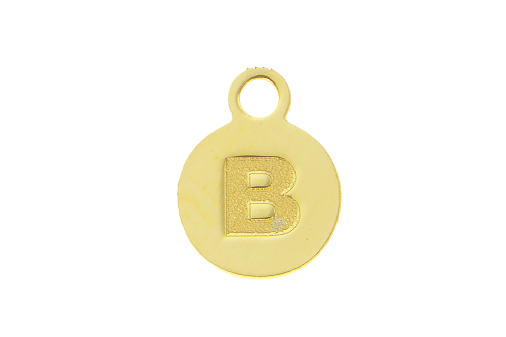 Placa de plata 925 letra grabada 