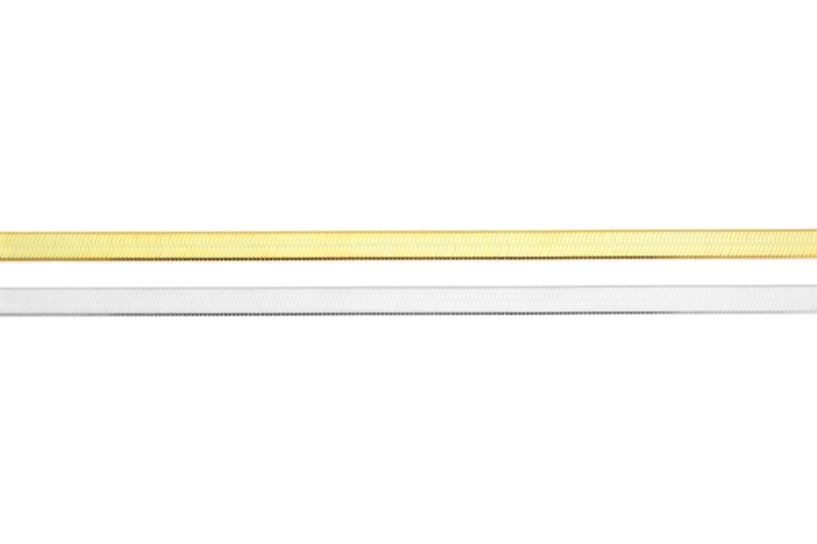 [12854C3000PL] Cadena plata 925 snake plana 050 (30 cm + 5 cm de extensión, Plata)