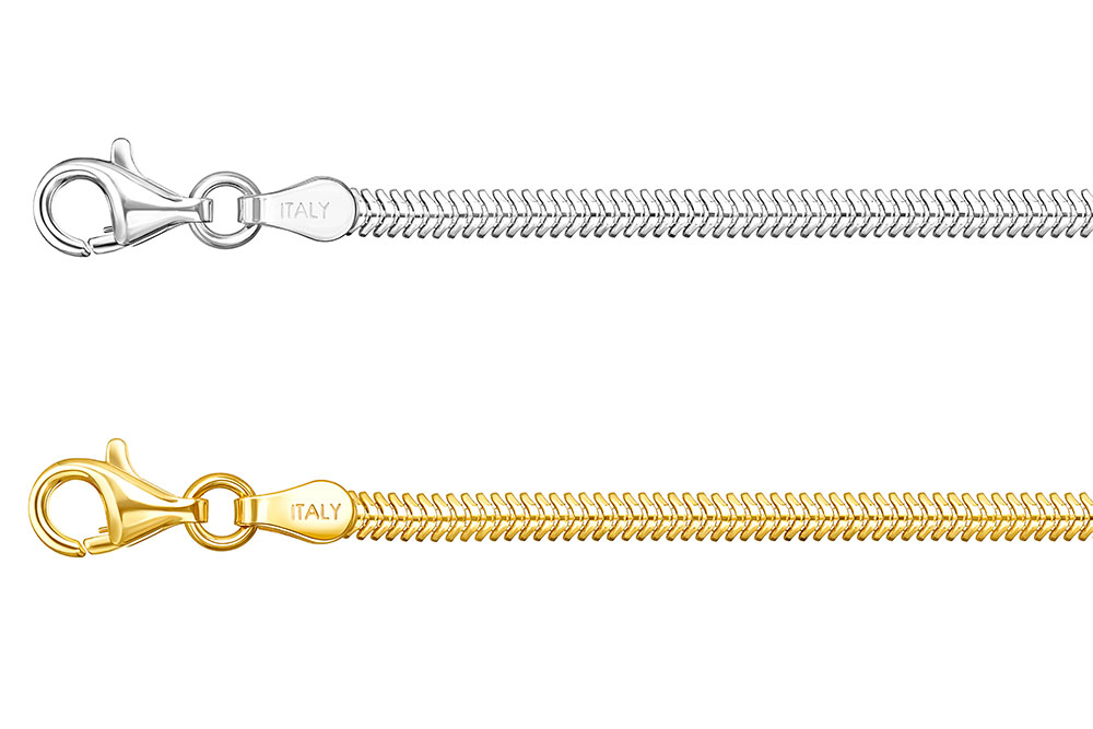 Cadena real snake o cola de raton hueca oval 260 