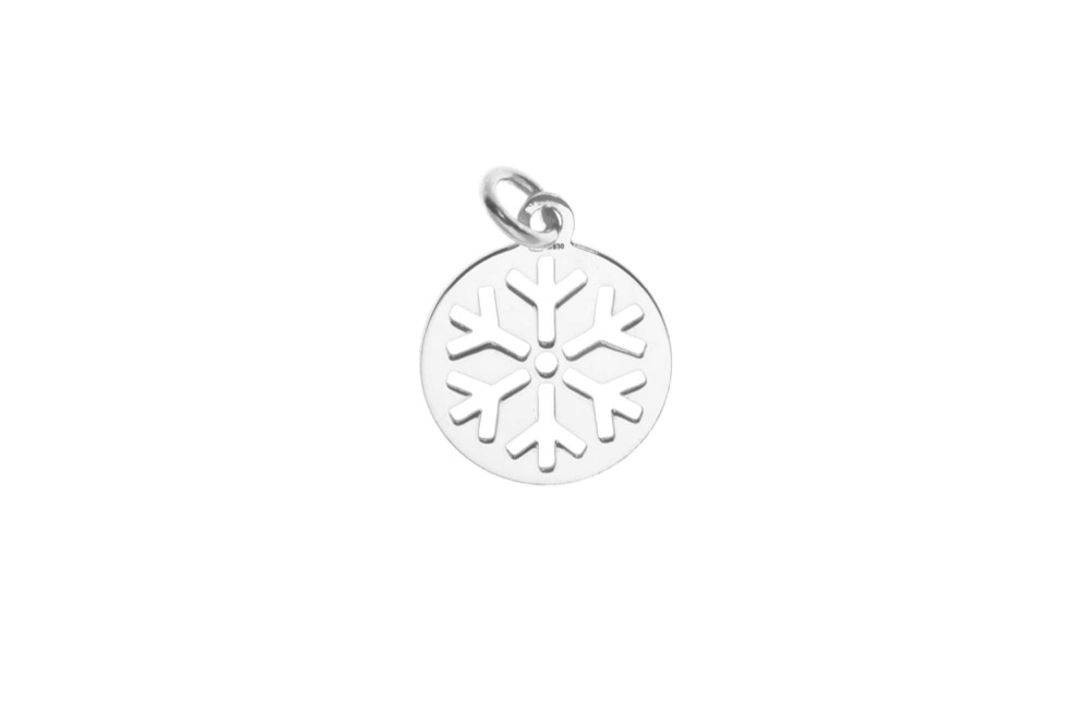 Colgante charm plata 925 copo de nieve 